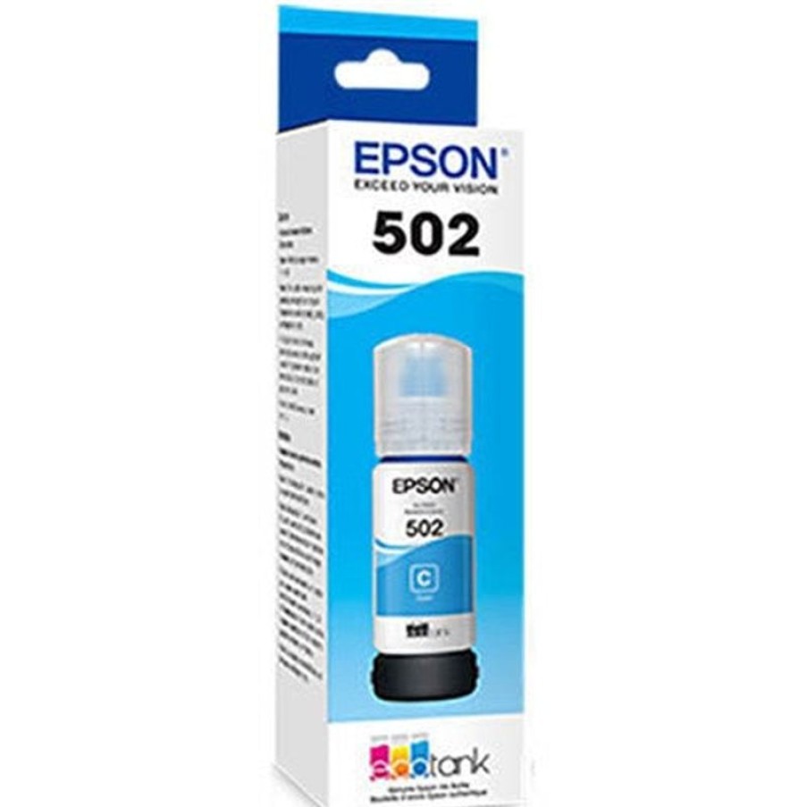 Toner | Epson Epson T502 Cyan Ink Bottle