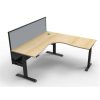 Office Furniture | RapidLine Rapidline Boost+ Corner Workstation + Screen + Cable Tray 1500/1500Mmw Oak/Black