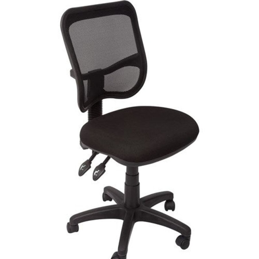 Chairs & Accessories | RapidLine Rapidline Em300 Ergonomic Chair Medium Mesh Back Black