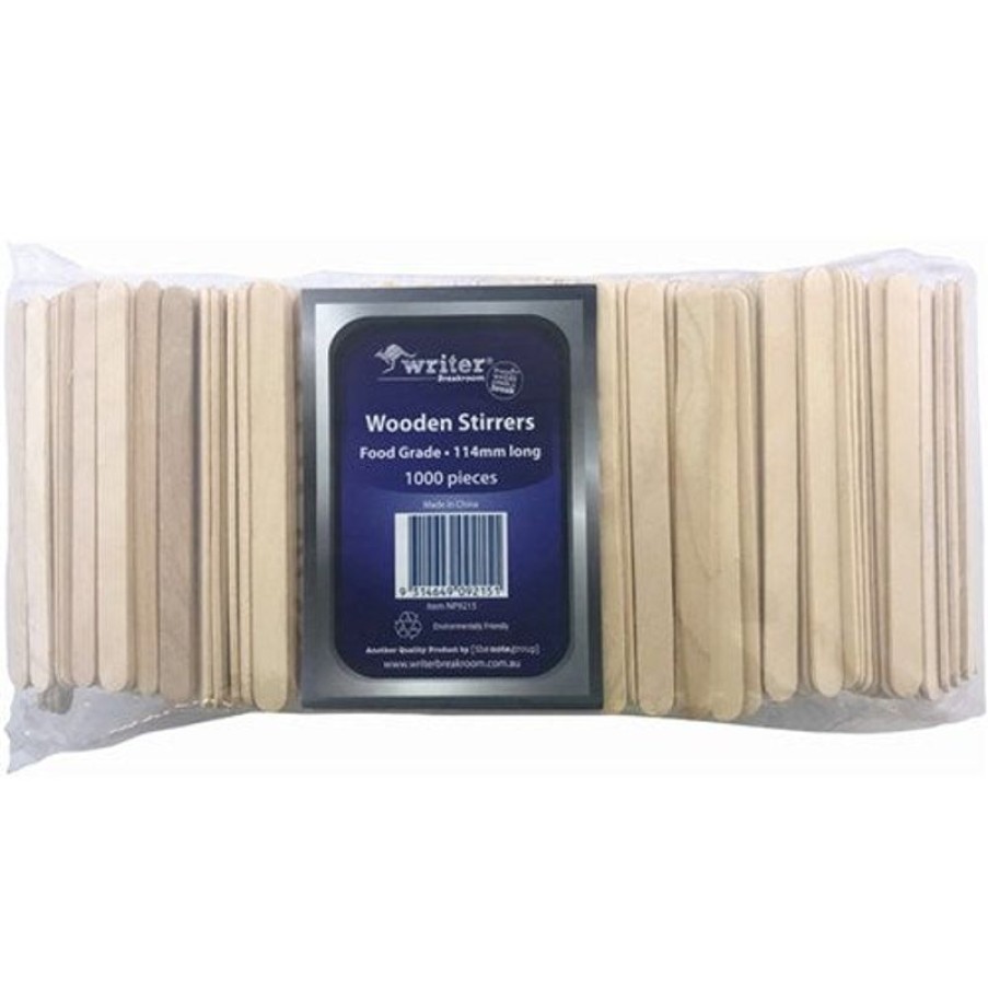 Cleaning & Safety/Kitchen | Writer Writer Disposable Wooden Stirrers 114Mm Pack Of 1000