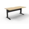 Office Furniture | RapidLine Rapidline Deluxe Rapid Span Straight Desk 1500W X 750D X 730Mmh Natural Oak/Black