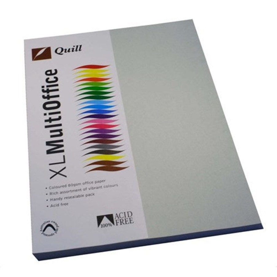 Telephones & Accessories | Quill Quill Colour Copy Paper A4 80Gsm Grey Pack Of 100