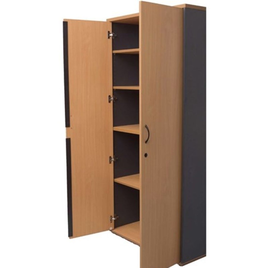 Storage | RapidLine Rapidline Rapid Worker Lockable Cupboard 900W X 450D X 1800Mmh Beech And Ironstone