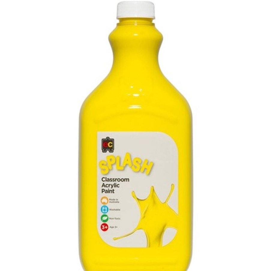 School Supplies/Art & Craft | EC Ec Classroom Splash Paint 2 Litres Sunshine