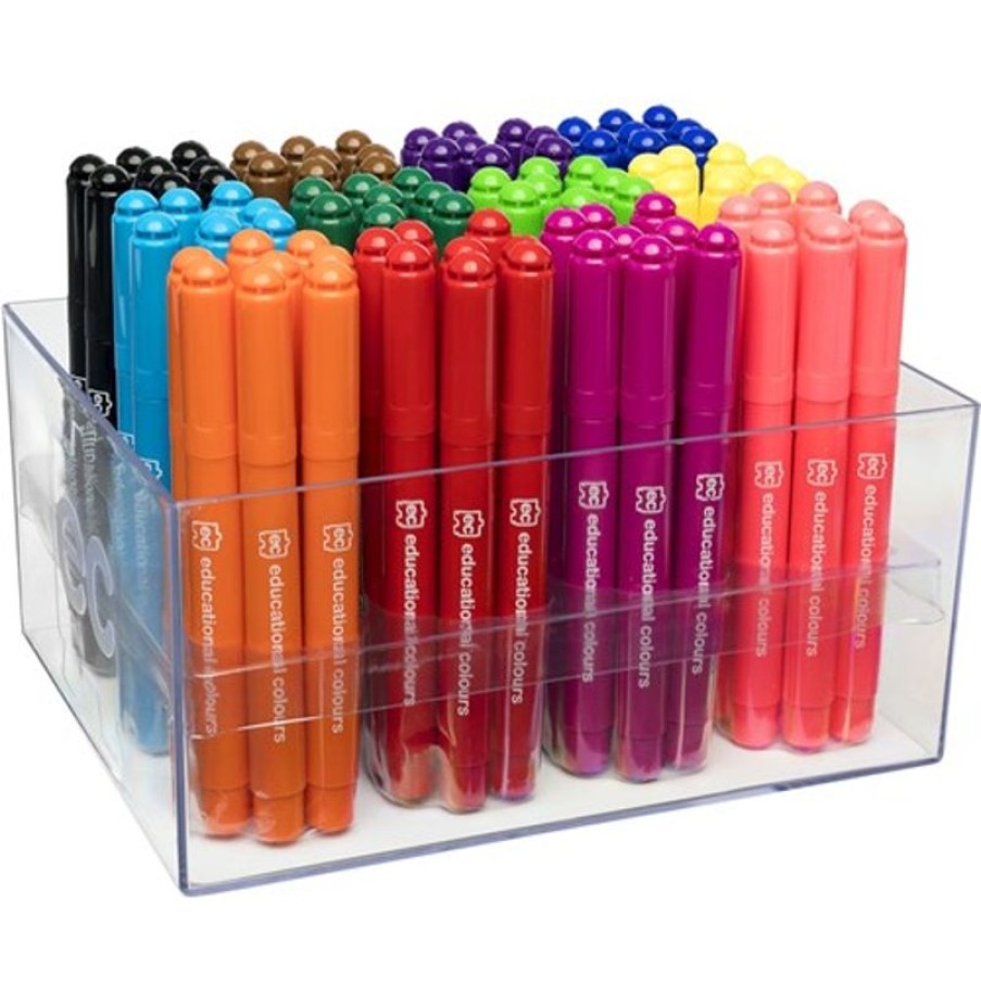 Markers & Highlighters | Edvantage Edvantage Master Mega Marker Broad Tip 5.8Mm Assorted Crate Of 96