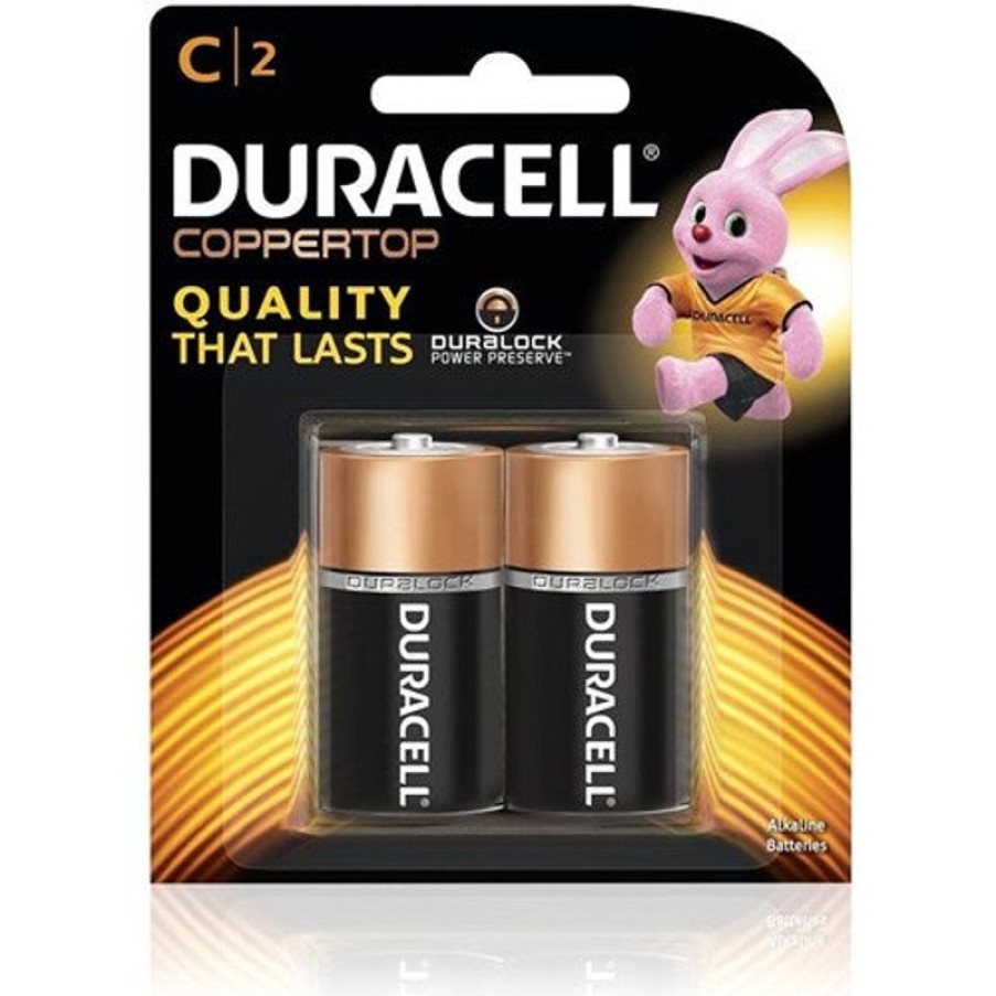 Batteries | Duracell Duracell Coppertop Alkaline Battery Size C Pack Of 2