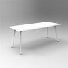 Office Furniture | RapidLine Rapidline Eternity Meeting And Boardroom Table 1800W X 750D X 730Mmh White Top White Base