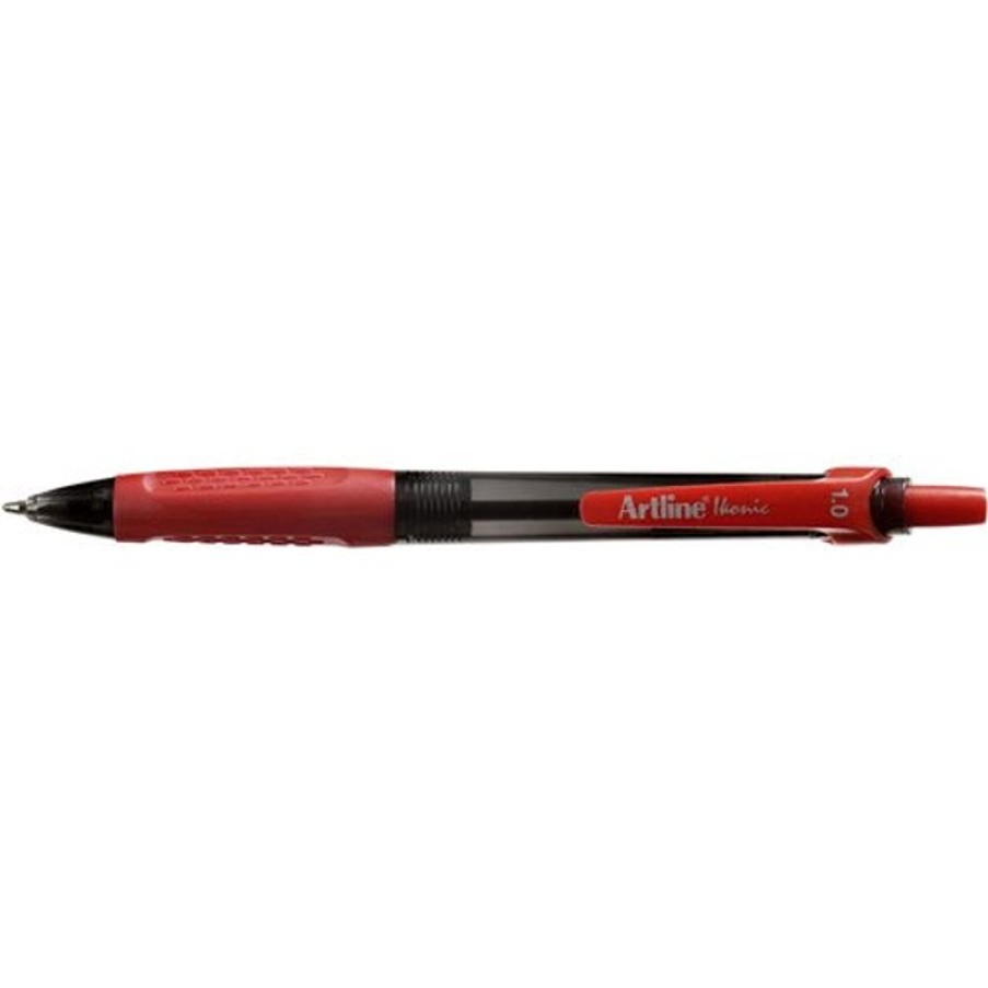 Telephones & Accessories | Artline Artline 8410 Ballpoint Pen Retractable Grip Medium 1Mm Red Pack12