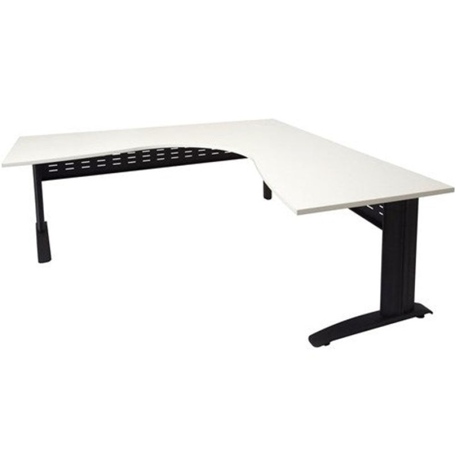 Office Furniture | RapidLine Rapidline Rapid Span Corner Workstation 1800/1500W X 700D X 730Mmh White/Black