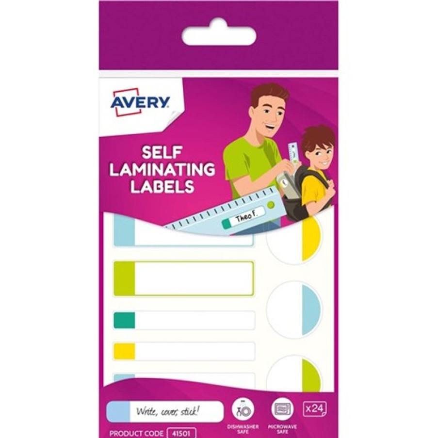 Telephones & Accessories | Avery Avery Kids Dishwasher & Microwave Safe Assorted Labels Neon Pack Of 24