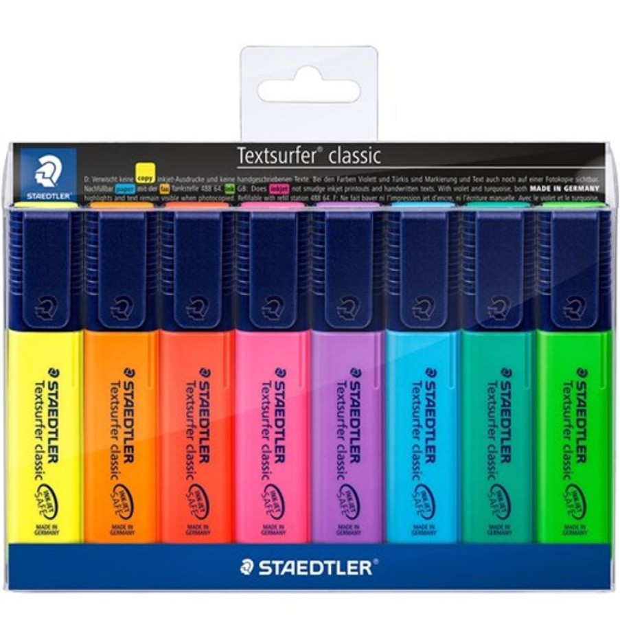 Markers & Highlighters | Staedtler Staedtler Classic Highlighters Chisel 1-5Mm Textsurfer Assorted Wallet Of 8