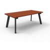 Office Furniture | RapidLine Rapidline Eternity Coffee Table 1200W X 600D X 450Mmh Cherry Top Black Base