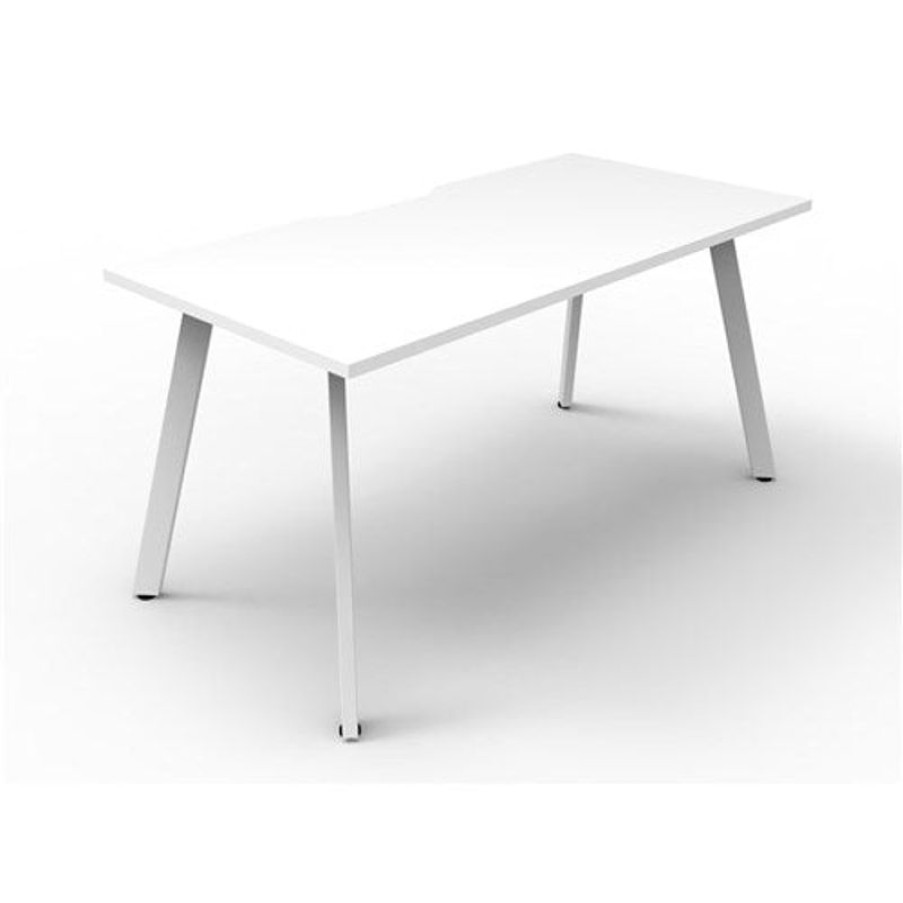 Office Furniture | RapidLine Rapidline Eternity Workstation Single Sided 1500W X 750D X 730Mmh White/White