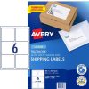 Telephones & Accessories | Avery Avery Shipping Laser & Inkjet White L7166 99.1X93.1Mm 6Up 60 Labels 100 Sheets