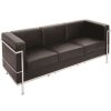 Chairs & Accessories | RapidLine Rapidline Space Lounge Three Seater With Chrome Frame Black Pu Upholstery