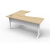 Office Furniture | RapidLine Rapidline Deluxe Rapid Span Corner Workstation 1800/1500W X 750D X 730Mmh Oak/White