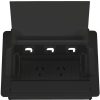 Office Furniture | RapidLine Rapidline Table Surface Mounted Service Box 2 Gpo Black