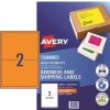 Telephones & Accessories | Avery Avery High Visibility Shipping Laser Labels Orange L7168Fo 199.6X143.5Mm 2Up 20 Labels