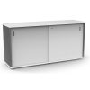 Office Furniture | RapidLine Rapidline Credenza Sliding Doors 1800W X 450D X 730Mmh White And Ironstone