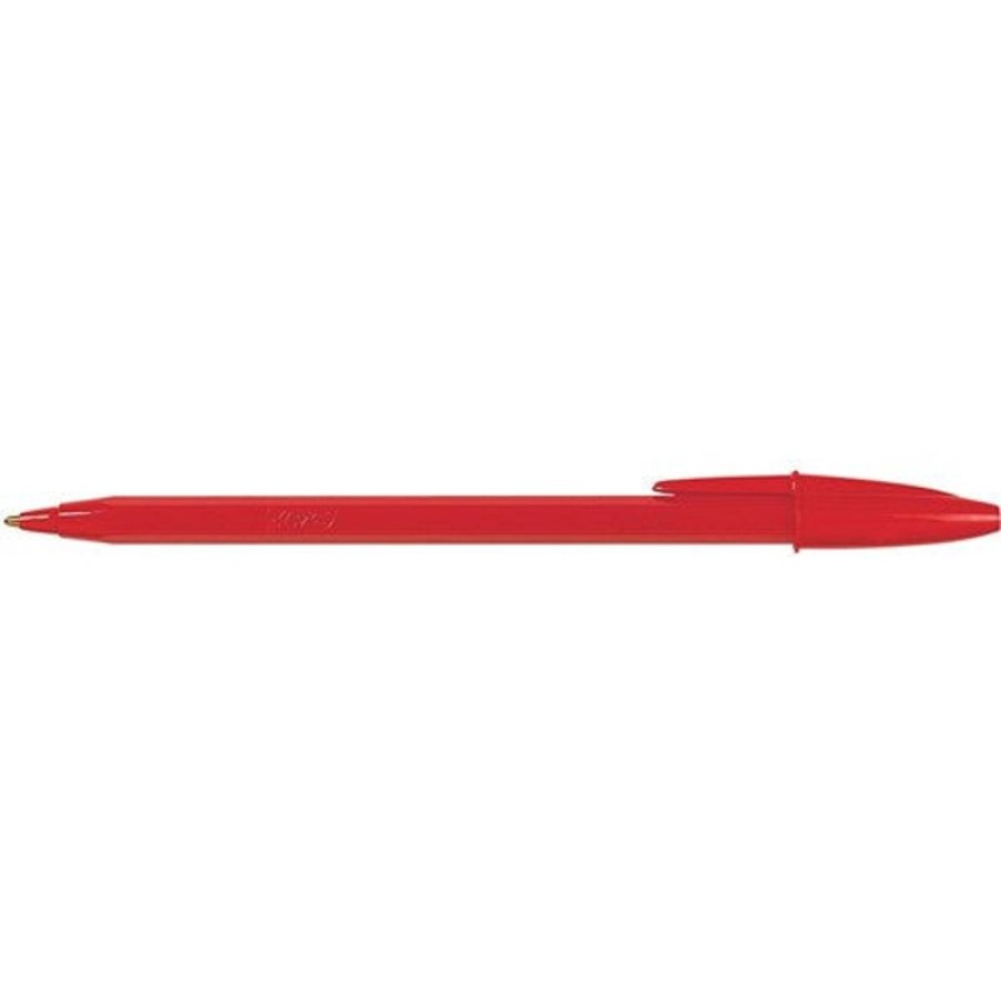 Telephones & Accessories | Bic Bic Economy Ballpoint Pen Medium 1Mm Red Box12