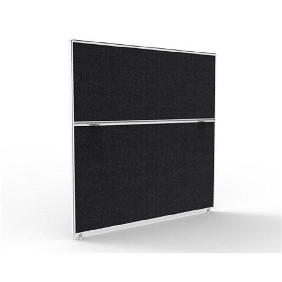 Office Furniture | RapidLine Rapidline Shush30+ Screen 1500W X 30D X 1200Mmh White Frame Black Pinnable Fabric