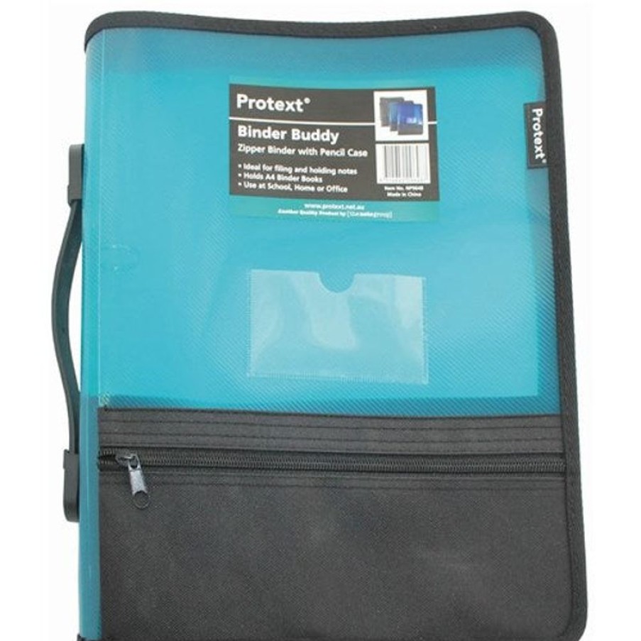 Binders & Folders | Protext Protext Zipper Insert Binder A4 2D 25Mm Aqua