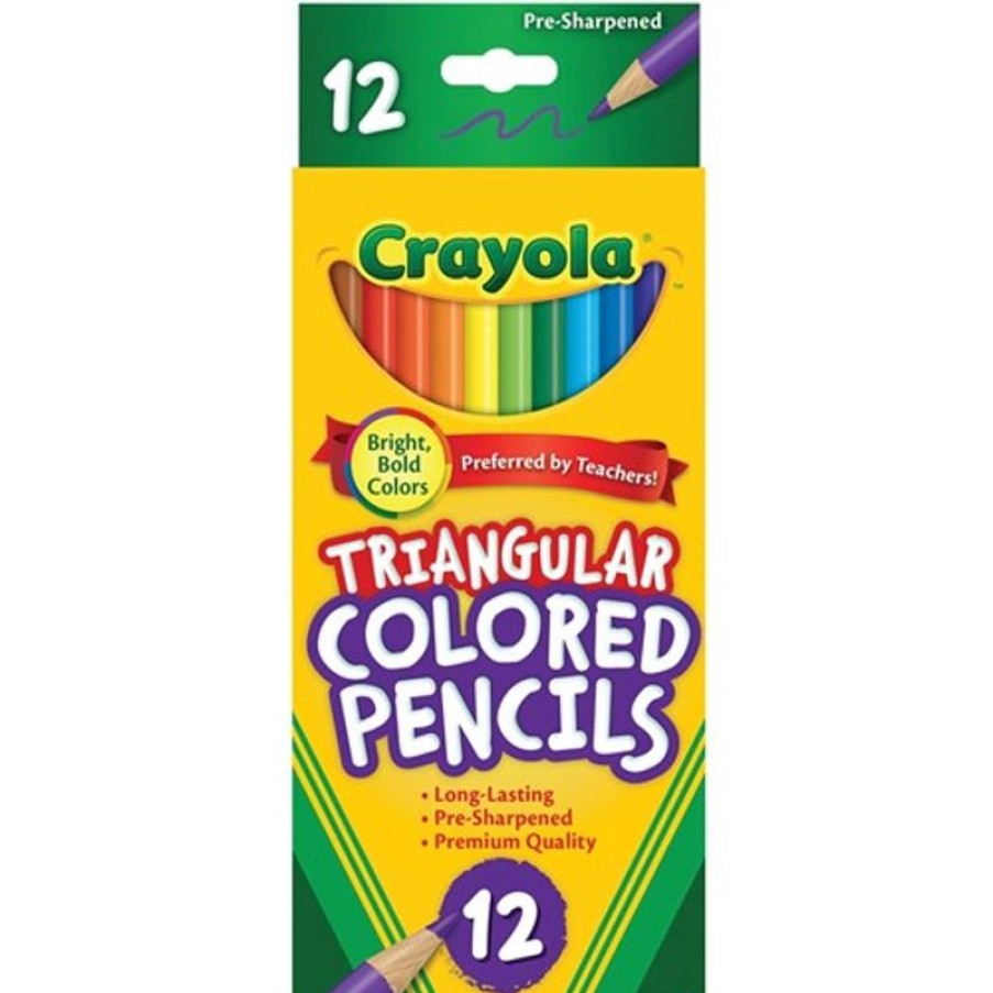 Telephones & Accessories | Crayola Crayola Triangular Coloured Pencils Full Size Assorted Pack Of 12