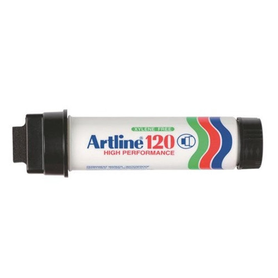 Telephones & Accessories | Artline Artline 120 Permanent Marker Broad Wedge 20Mm Black