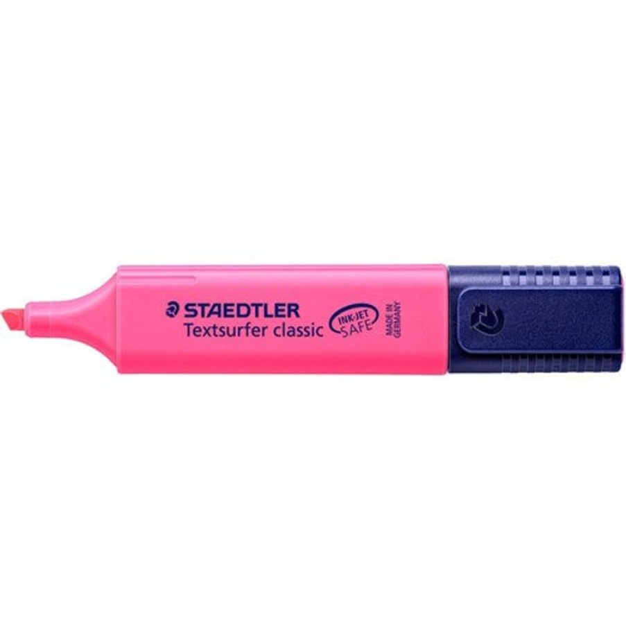 Markers & Highlighters | Staedtler Staedtler Classic Highlighter Chisel 1-5Mm Textsurfer Pink Box10