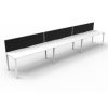 Office Furniture | RapidLine Rapidline Deluxe Infinity Desk Profile Leg One Sided + Screen 3 Person 3600Mmw White/White