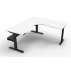 Office Furniture | RapidLine Rapidline Boost+ Corner Workstation + Tray 1500/1500W X 750D X 1270Mmh White / Black