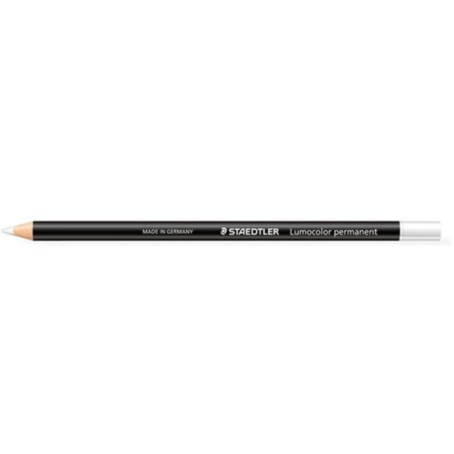 Pencils | Staedtler Staedtler 108 Lumocolor Glasochrom Permanent Pencil White Box12