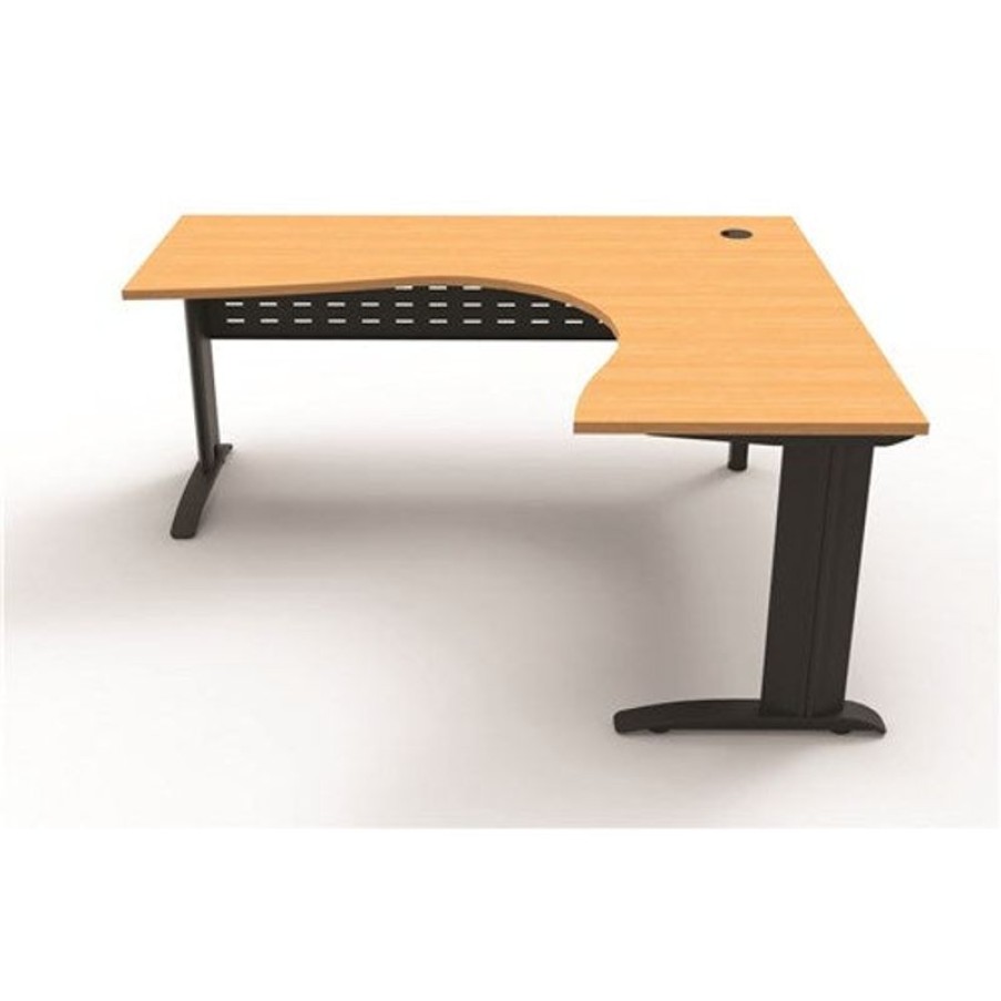 Office Furniture | RapidLine Rapidline Rapid Span Corner Workstation 1800/1500W X 700D X 730Mmh Beech/Black