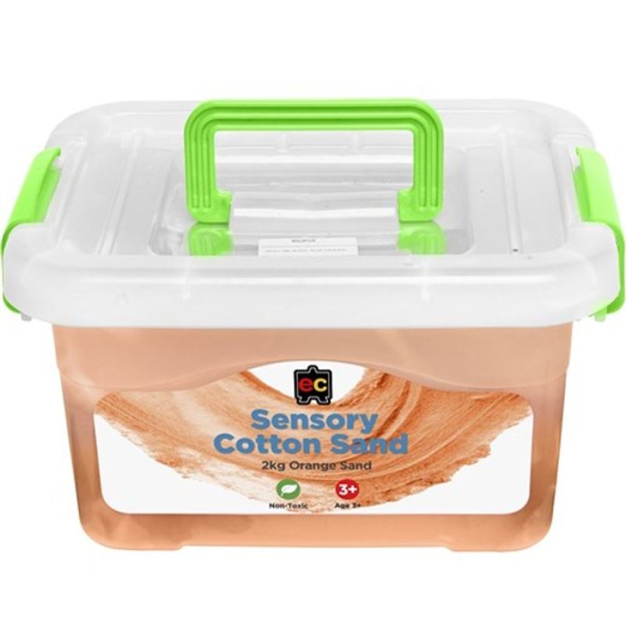 School Supplies/Art & Craft | EC Ec Sensory Cotton Sand 2Kg Tub Orange