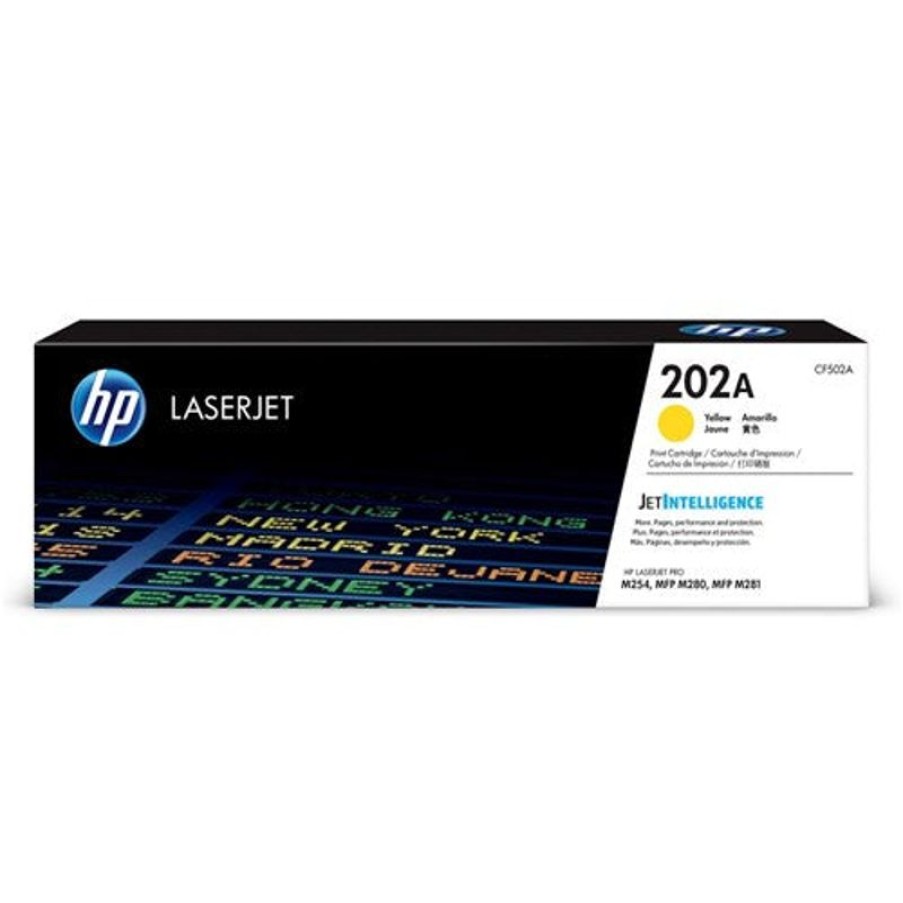 Toner | HP Hp 202A Laserjet Toner Cartridge Yellow Cf502A