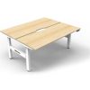 Office Furniture | RapidLine Rapidline Boost+ Back To Back Workstation 2 Person 1200W X 1500D X 1270Mmh Oak/White