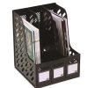 Desk Top Accessories | Marbig Marbig Magazine Rack 3 Compartments Black