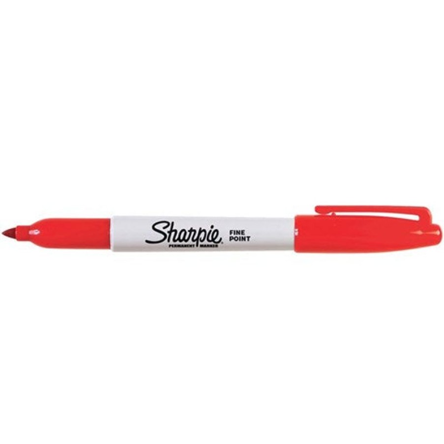 Markers & Highlighters | Sharpie Sharpie Fine Point Marker Permanent 1.0Mm Fine Red Box12