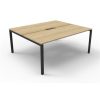 Office Furniture | RapidLine Rapidline Deluxe Infinity Desk Profile Leg Double Sided 2 Person 1200Mmw Oak/Black