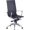 Chairs & Accessories | RapidLine Rapidline Pu605H Boardroom Chair Chrome Base And Arms High Back Black Ribbed Pu