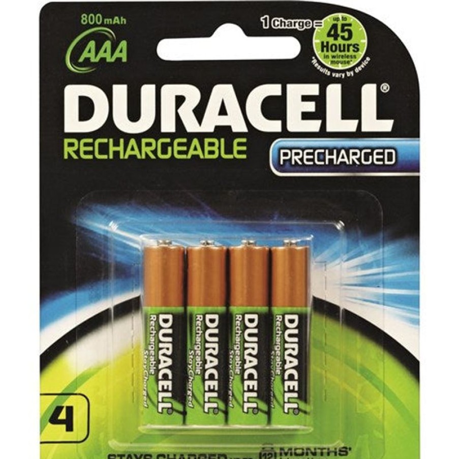 Batteries | Duracell Duracell Rechargeable 900Mah Battery Size Aaa Pack Of 4