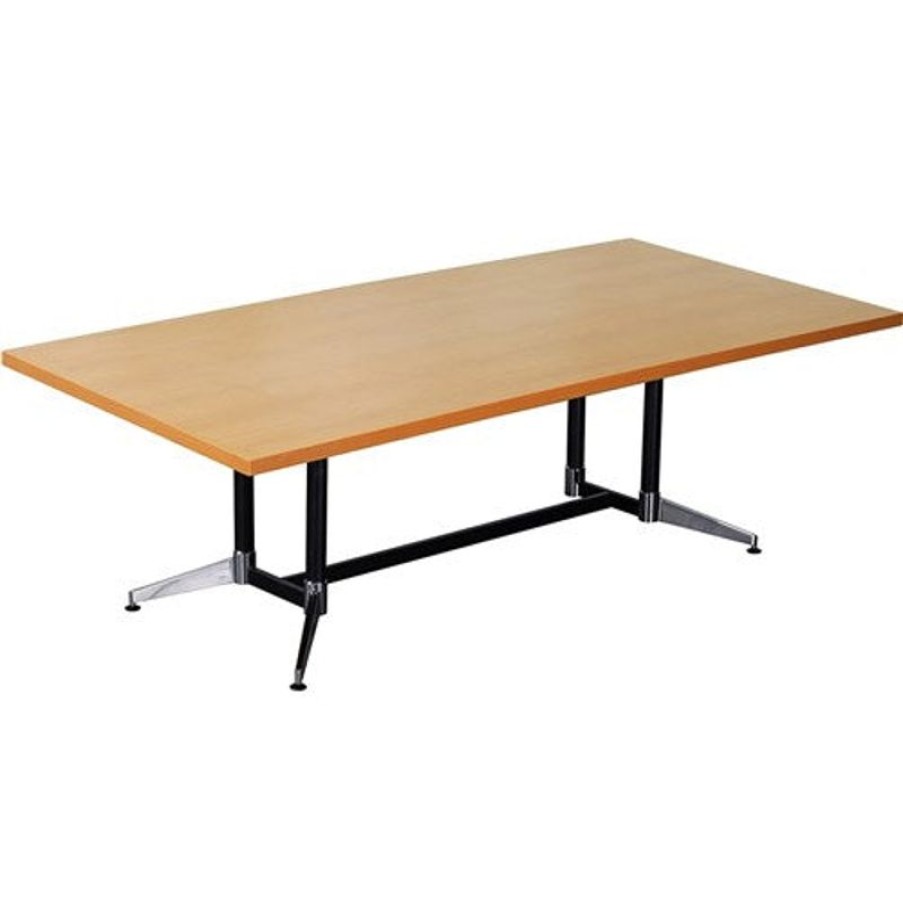 Office Furniture | RapidLine Rapidline Typhoon Boardroom Table 1800W X 900D X 750Mmh Beech Top Black Frame