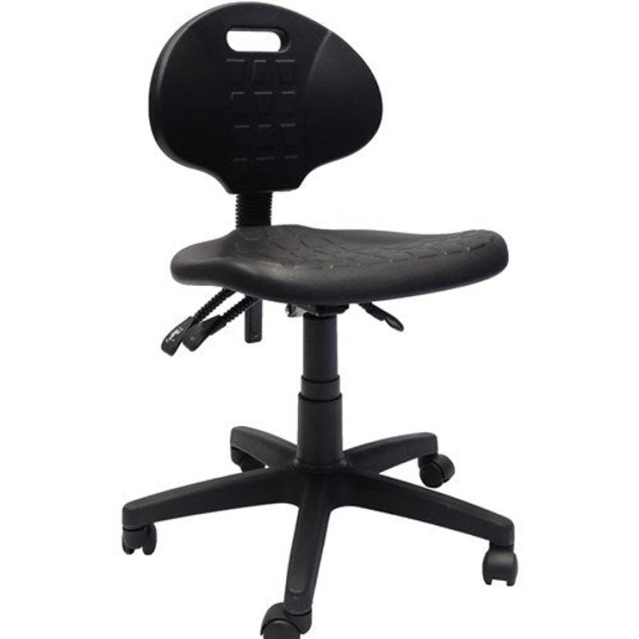 Chairs & Accessories | RapidLine Rapidline Laboratory Chair Moulded Polyurethane Height Adjustable Black