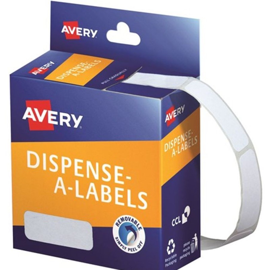 Telephones & Accessories | Avery Avery Removable Dispenser Labels 13X36Mm Rectangle White Pack Of 700