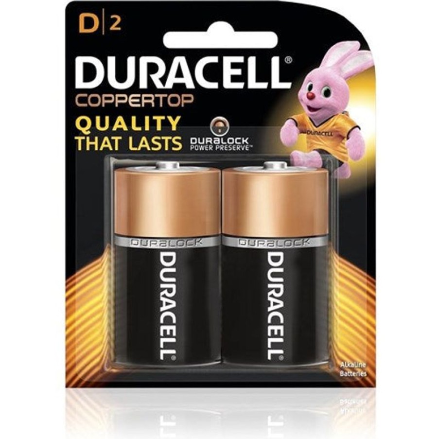 Batteries | Duracell Duracell Coppertop Alkaline Battery Size D Pack Of 2