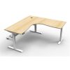 Office Furniture | RapidLine Rapidline Boost+ Corner Workstation + Tray 1500/1500W X 750D X 1270Mmh Oak / White