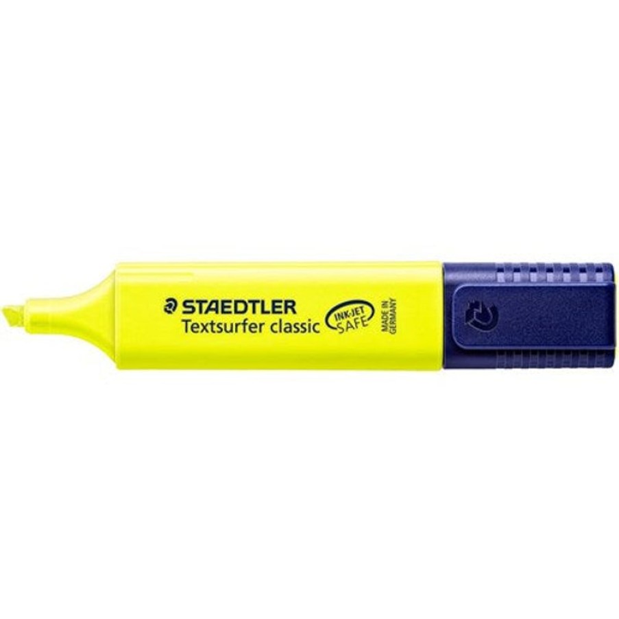 Markers & Highlighters | Staedtler Staedtler Classic Highlighter Chisel 1-5Mm Textsurfer Yellow Box10