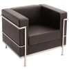 Chairs & Accessories | RapidLine Rapidline Space Lounge Seat With Chrome Frame Black Pu Upholstery