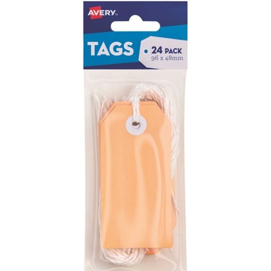 Telephones & Accessories | Avery Avery Tag-It Durable Tabs Shipping Tag Size 3 Pastel Peach Pack Of 24