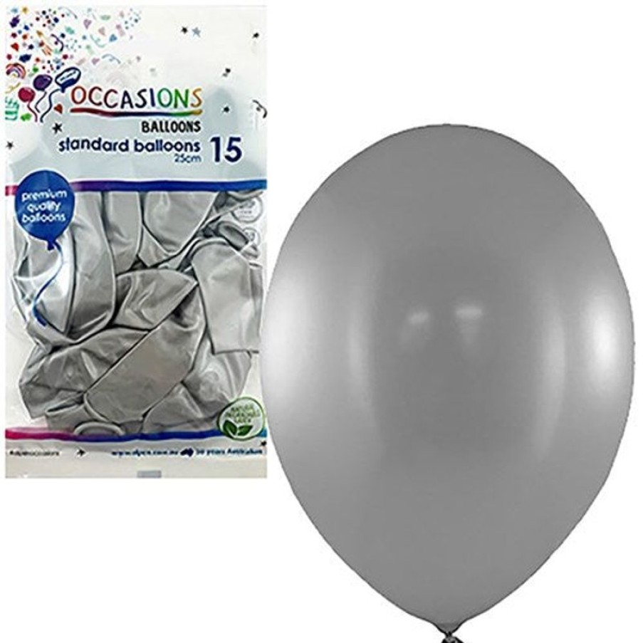 Telephones & Accessories | Alpen Alpen Balloons 25Cm Silver Pack Of 15